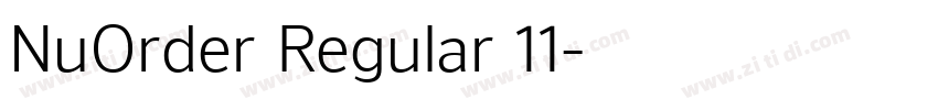NuOrder Regular 11字体转换